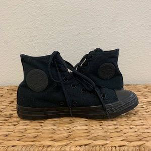 Black Monochrome High Top Converse